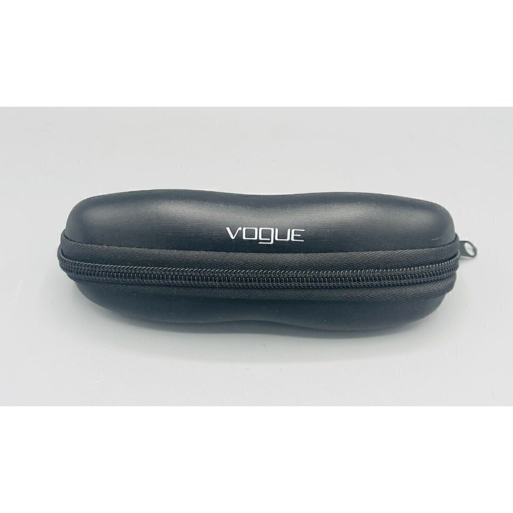 Black VOGUE Eyeglasses Case Zipper Zip-up Semi-hard Sunglasses Clamshell